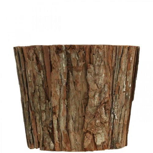 Floristik24 Floreira, floreira alta, decoração casca de árvore Ø19cm A15.5cm