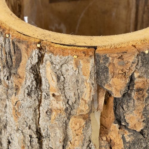 Itens Vaso de madeira espantalho ferrugem H24,5cm