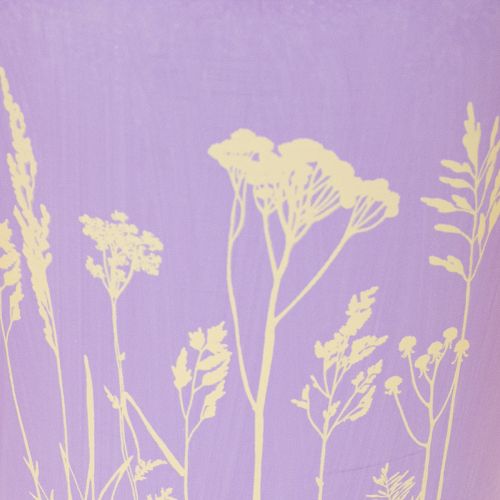 Vaso de flores redondo em tons pastel com motivo floral para plantas de interior, 12 cm, conjunto de 3 peças. | Floristik24.pt