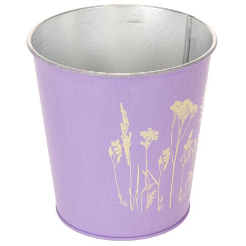 Vaso de flores redondo em tons pastel com motivo floral para plantas de interior, 12 cm, conjunto de 3 peças. | Floristik24.pt