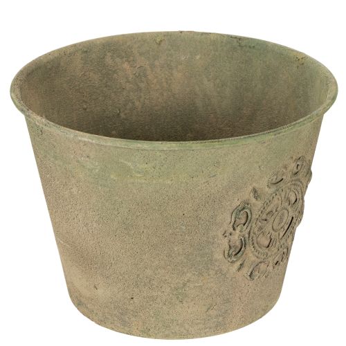 Itens Vaso de metal verde, estilo vintage, Ø22cm–13,5cm, conjunto de 3