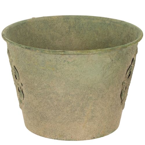 Itens Vaso de metal verde, estilo vintage, Ø22cm–13,5cm, conjunto de 3