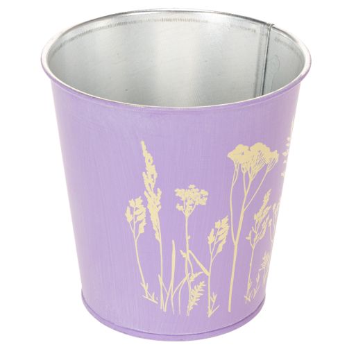 Conjunto de 3 Vasos de Metal com Motivo Floral em Pastel 10cm | Floristik24.pt