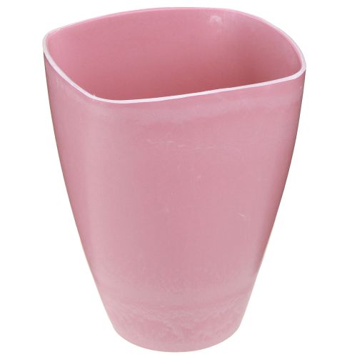 Itens Vaso de flores vaso de plástico vaso de orquídea rosa Alt.16,5 cm 4 unidades