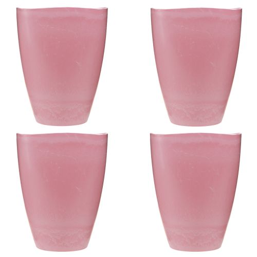 Itens Vaso de flores vaso de plástico vaso de orquídea rosa Alt.16,5 cm 4 unidades