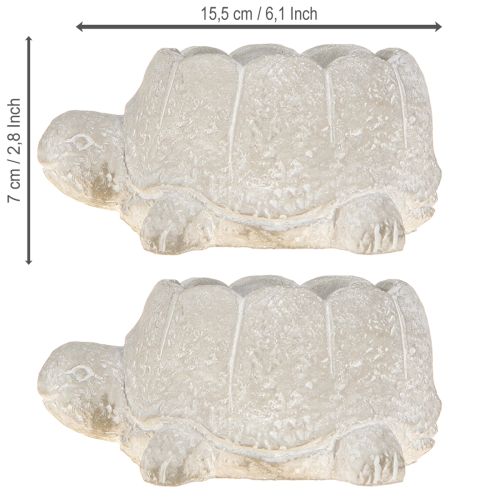 Itens Vaso de flores tartaruga concreto decoração cinza branco 15,5 cm 2 peças