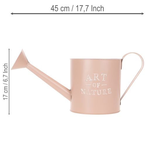 Vaso de flores/regador decorativo vintage, zinco rosa antigo, Ø16,5cm A17cm | Floristik24.pt