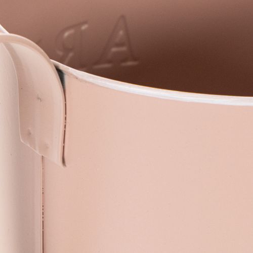 Vaso de flores/regador decorativo vintage, zinco rosa antigo, Ø16,5cm A17cm | Floristik24.pt