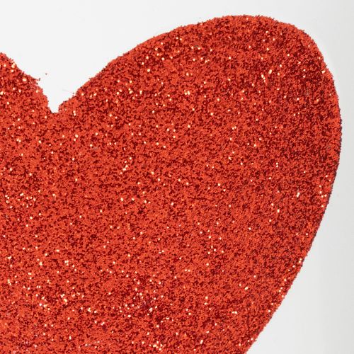 Itens Vaso de flores branco com coração vermelho, floreira, Ø13cm A10,5cm