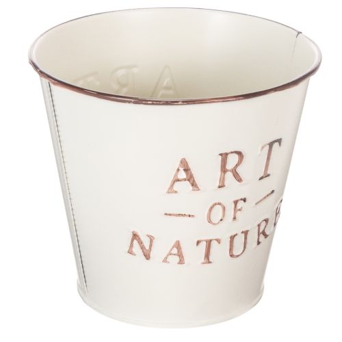 Vaso de zinco para flores, cor creme, Ø15cm A13,5cm | Floristik24.pt