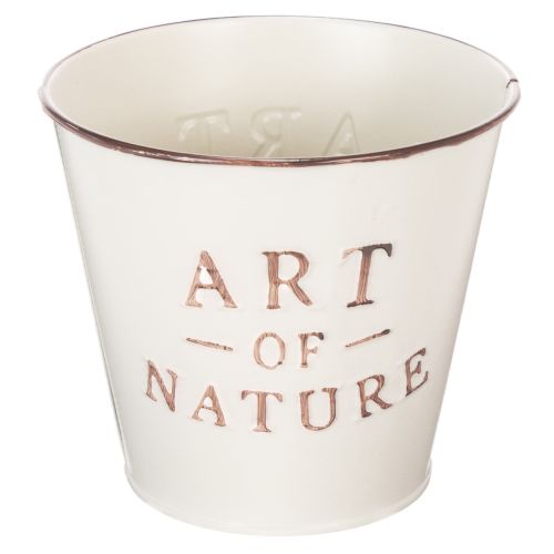 Vaso de zinco para flores, cor creme, Ø15cm A13,5cm comprar | Floristik24.pt