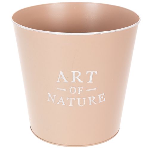 Floristik24 Vaso de zinco para flores, floreira de metal, rosa antiga, Ø22cm A21cm