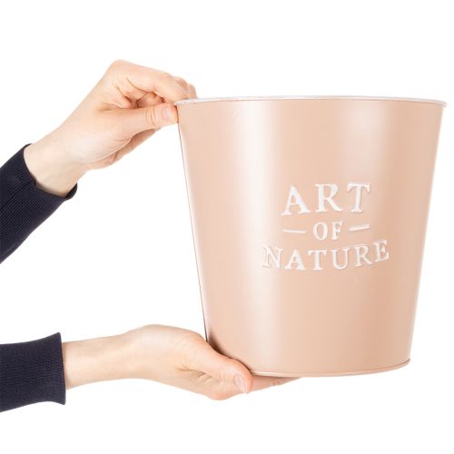 Itens Vaso de zinco para flores, floreira de metal, rosa antiga, Ø22cm A21cm