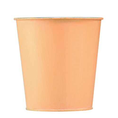 Itens Vaso de flores em metal amarelo pêssego Ø11,5cm Alt.11,5cm