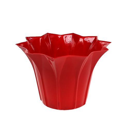 Floristik24 Vaso de flores de plástico vermelho Ø10,5 cm 10 unidades