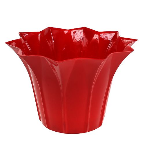 Floristik24 Vaso de flores de plástico Ø14cm vermelho 10 unidades