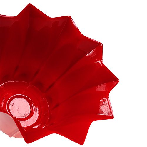 Itens Vaso de flores de plástico Ø14cm vermelho 10 unidades