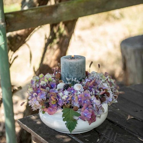 Floristik24 Floreira com pega cachepot vaso de cerâmica branco Ø26.5cm