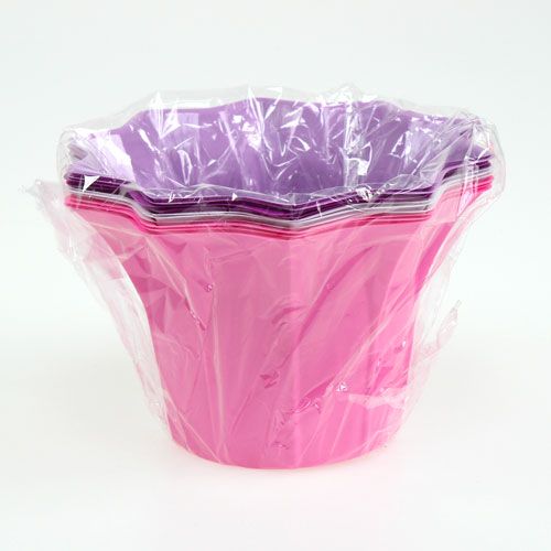 Floristik24 Pote de plástico colorido Ø15cm Alt.10cm 10 unidades