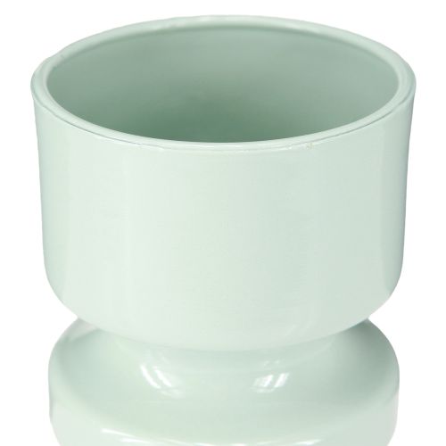 Itens Vaso de Flores Metal em Esmalte Verde Menta Ø9cm H17.5cm