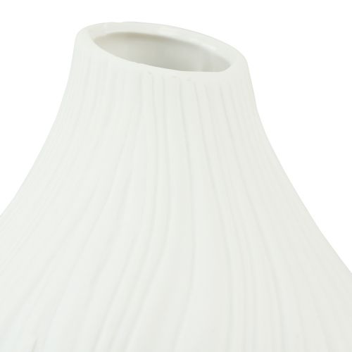 Itens Vaso de flores em cerâmica formato de cebola branco Ø13cm Alt.13,5cm 2 unidades