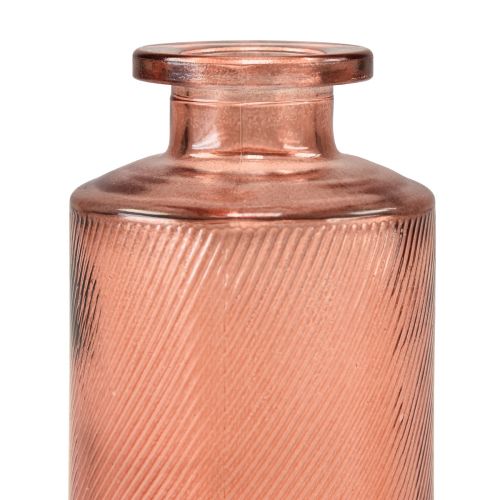 Itens Vaso de flores Mini decoração de vidro retrô H13cm laranja 4 unidades