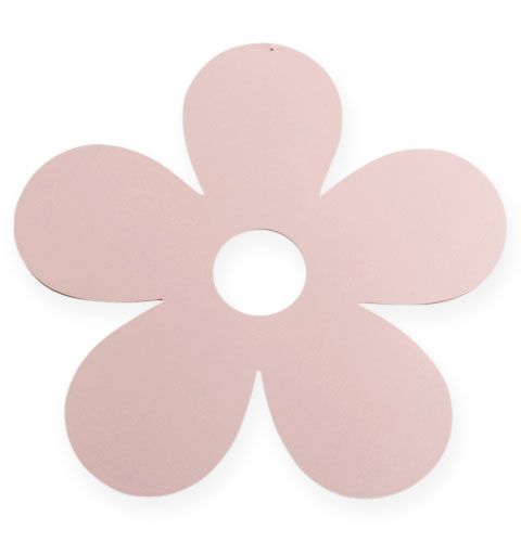 Floristik24 Flor de madeira para pendurar Ø25cm rosa