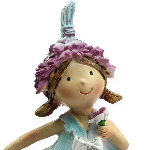 Floristik24 Flor infantil lilás, azul 17cm 2pçs