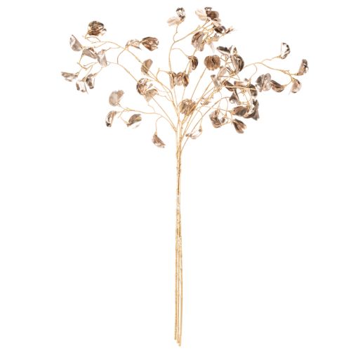 Ramo de Feijão com Flor Metálico, Planta Artificial de Natal, 80cm, 3 peças | Floristik24.pt