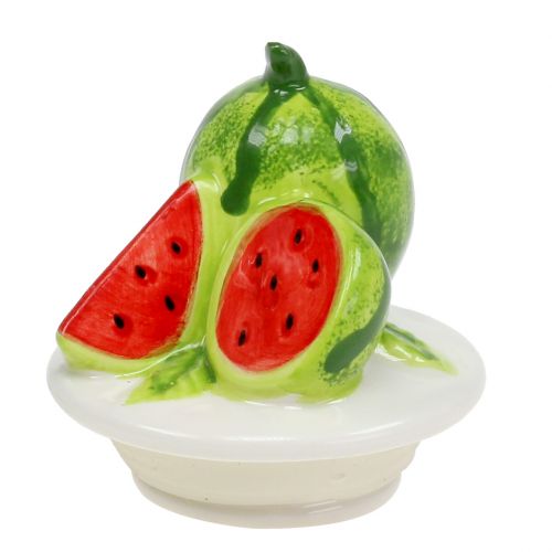 Floristik24 Bombom de vidro com tampa de frutas melão Alt 15,5cm