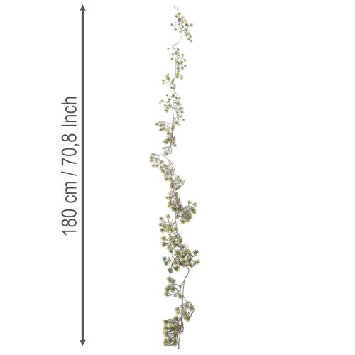 Guirlanda artificial de bonsai, finamente coberta de neve, 180 cm | Floristik24.pt