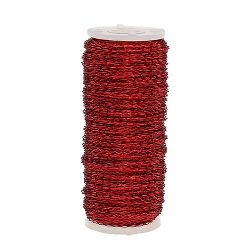 Floristik24 Arame efeito caldo Ø0,30mm 100g/140m vermelho