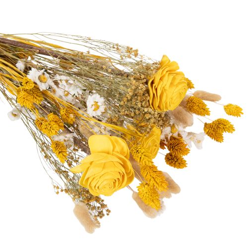 Itens Buquê de flores secas com rosas feito de madeira de sola. Buquê elegante para decoração natural de casa. 50 cm