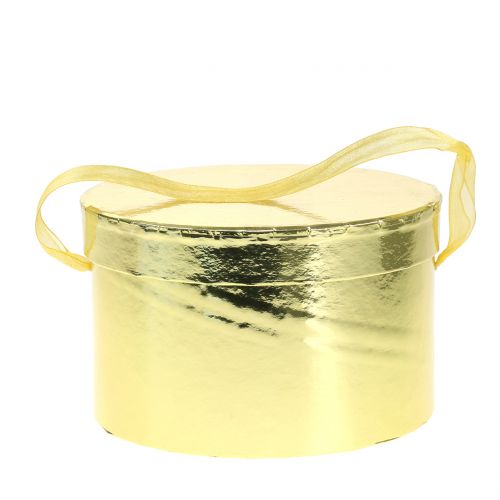 Floristik24 Caixa de flores ouro Ø14 / 16cm 2 unidades