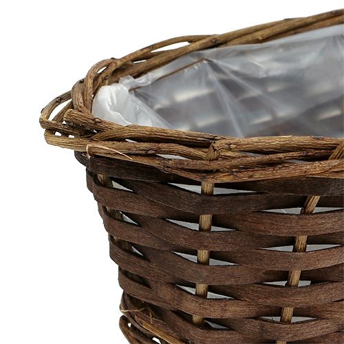 Floristik24 Cesta de pão oval com casca 35cm Alt.10cm