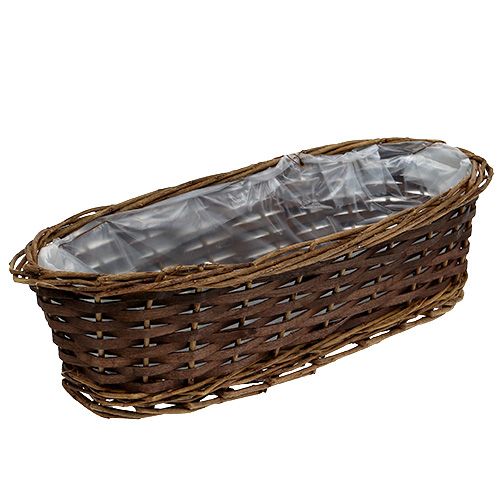 Floristik24 Cesta de pão oval com casca 35cm Alt.10cm
