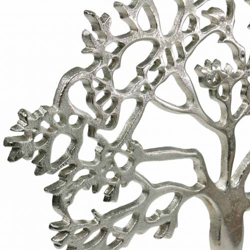 Itens Árvore de metal, faia decorativa em uma base de madeira, decoração de metal prateado, árvore da vida, madeira de manga