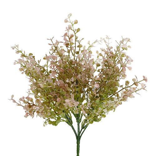 Floristik24 Ramo de buxo rosa, rosa com mica 32cm