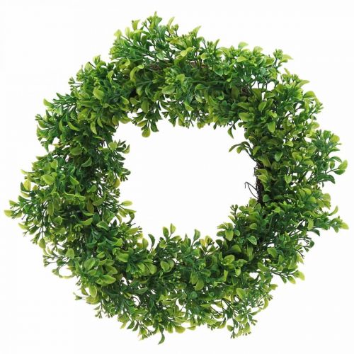 Floristik24 Coroa de buxo artificial deco grinalda verde Ø41cm