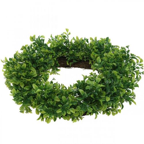 Floristik24 Coroa de buxo artificial deco grinalda verde Ø41cm