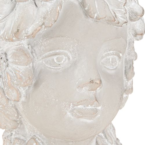 Itens Busto feito de escultura em pedra fundida, plantador de mulher antigo H21,5cm