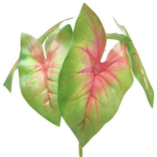 Itens Planta artificial verde/rosa de seis folhas de caládio artificial como real!