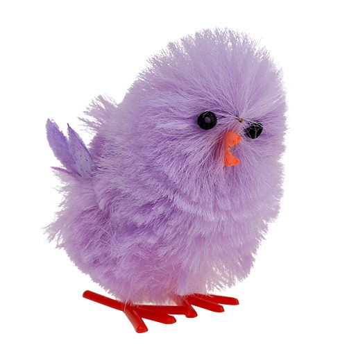 Floristik24 Pintinho de Páscoa Pintinho Chenille Roxo, Rosa Decoração Primavera 10 peças