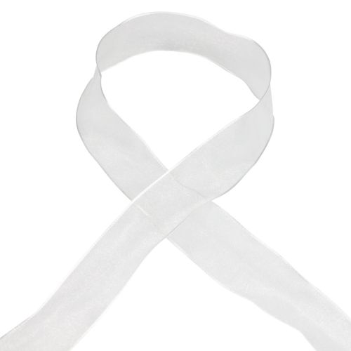 Itens Fita de chiffon fita de organza fita decorativa organza branca 40mm 20m