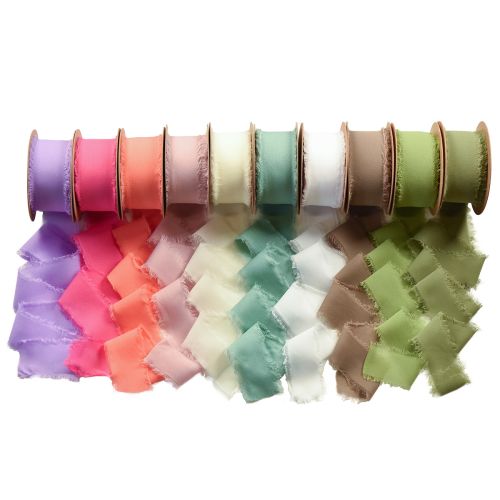 Fita de tecido de fita de chiffon 40mm 15m Várias cores