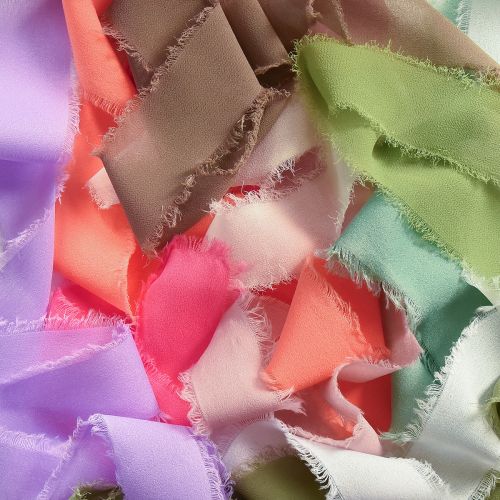 Itens Fita de tecido de fita de chiffon 40mm 15m Várias cores