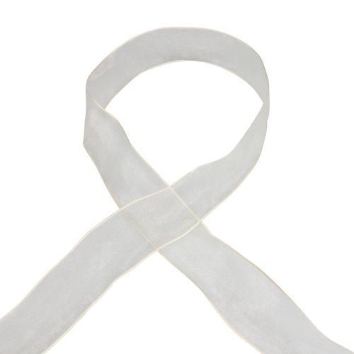 Itens Fita de chiffon fita de organza fita decorativa organza creme 40mm 20m
