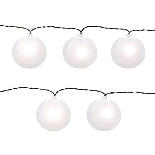 Lanternas chinesas com 20 LEDs branco 9,5m