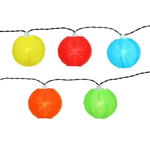 Floristik24 Lanternas de porcelana com 20 LEDs multicoloridos 9,5m