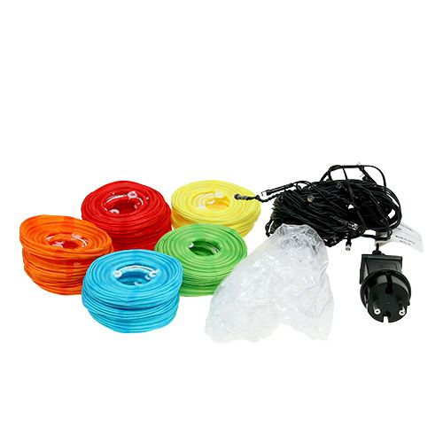 Floristik24 Lanternas de porcelana com 20 LEDs multicoloridos 9,5m